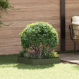 Vidaxl gazonrand 60 x 60 x 20 cm staal olijfgroen