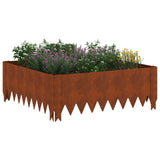 Vidaxl gazonrand 60 x 60 x 20 cm staal roestig