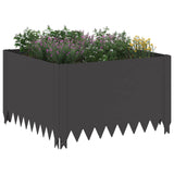 Vidaxl gazonrand 60 x 60 x 35 cm staal zwart