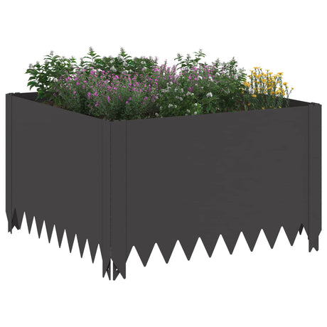 Vidaxl gazonrand 4 st 60 x 60 x 35 cm staal zwart