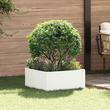 Vidaxl gazonrand 60 x 60 x 35 cm staal wit