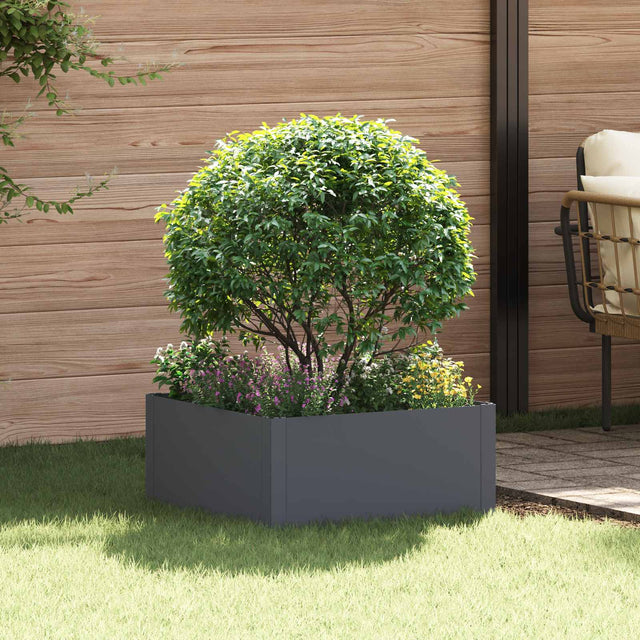 Vidaxl gazonrand 60 x 60 x 35 cm staal antracietkleurig