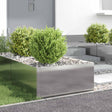 Vidaxl gazonrand 4 st 60 x 60 x 35 cm staal zilverkleurig