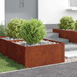 Vidaxl gazonrand 4 st 60 x 60 x 35 cm staal roestig