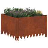 Vidaxl gazonrand 4 st 60 x 60 x 35 cm staal roestig