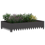 Vidaxl gazonrand 100 x 60 x 20 cm staal zwart