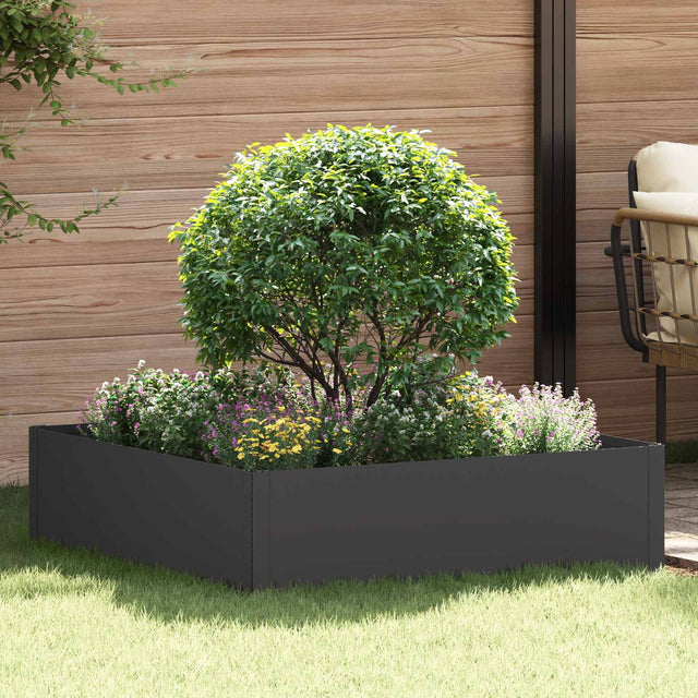 Vidaxl gazonrand 100 x 100 x 35 cm staal zwart
