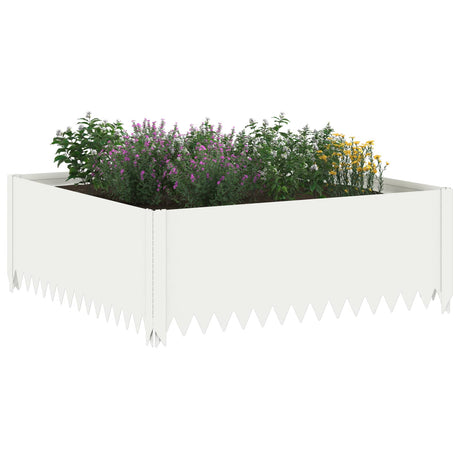 Vidaxl gazonrand 100 x 100 x 35 cm staal wit