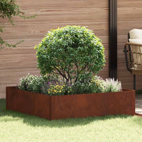 Vidaxl gazonrand 100 x 100 x 35 cm staal roestig