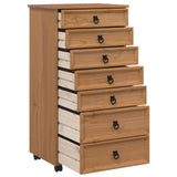 Vidaxl rolkast met lades corona massief grenenhout en engineered wood