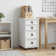 Vidaxl rolkast met lades corona massief grenenhout en engineered wood