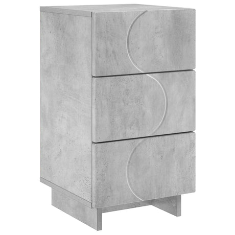 Vidaxl nachtkastje betongrijs 33,5 x 34,5 x 60 cm bewerkt hout