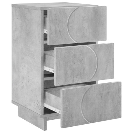 Vidaxl nachtkastje betongrijs 33,5 x 34,5 x 60 cm bewerkt hout
