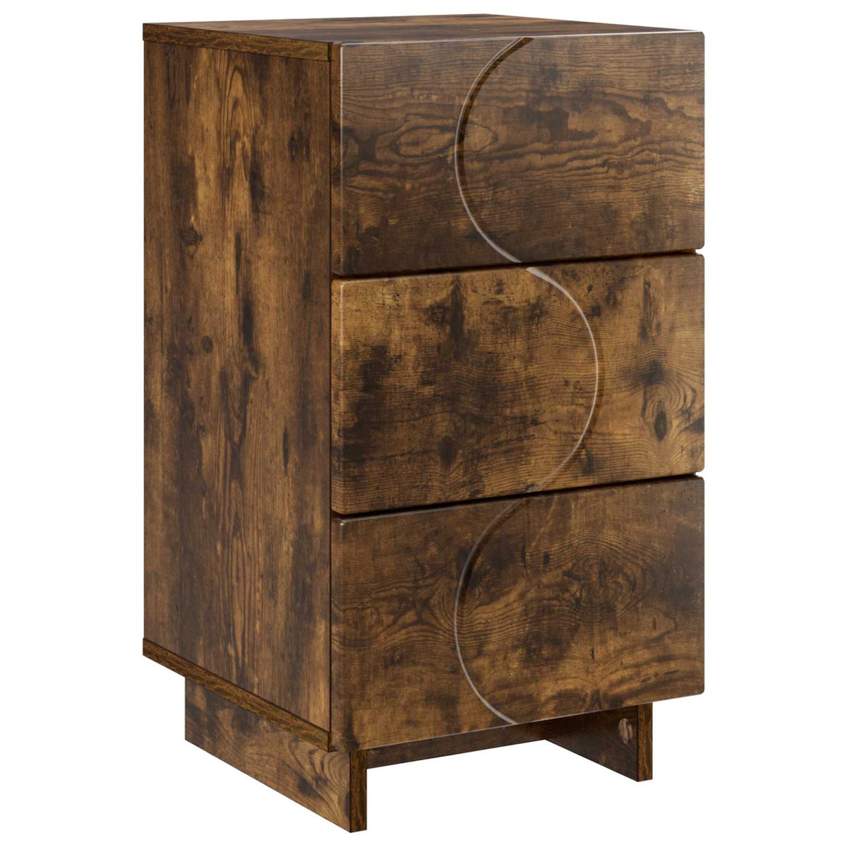 Vidaxl nachtkastje gerookt eiken 33,5 x 34,5 x 60 cm bewerkt hout