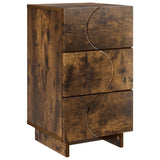 Vidaxl nachtkastje gerookt eiken 33,5 x 34,5 x 60 cm bewerkt hout