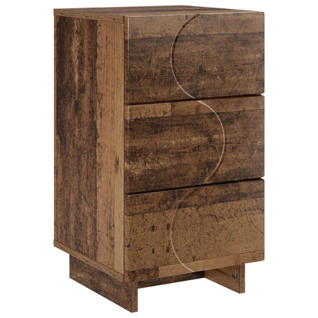 Vidaxl nachtkastje oud hout 33,5 x 34,5 x 60 cm bewerkt hout