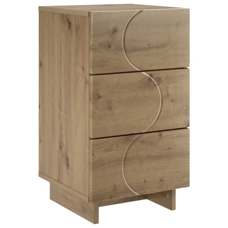 Vidaxl nachtkastje artisan eiken 33,5 x 34,5 x 60 cm bewerkt hout