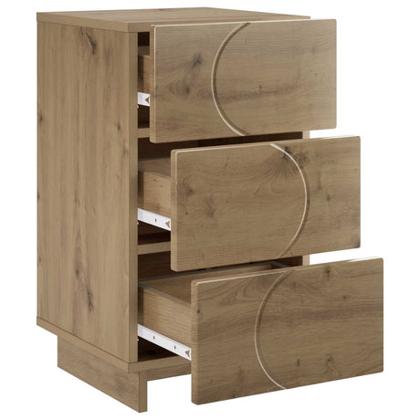 Vidaxl nachtkastje artisan eiken 33,5 x 34,5 x 60 cm bewerkt hout