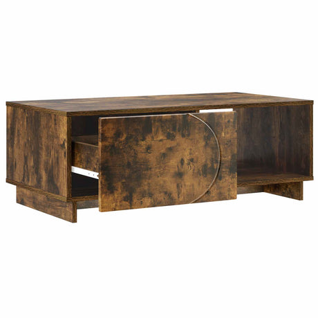 Vidaxl salontafel gerookt eiken 95 x 50,5 x 35 cm bewerkt hout