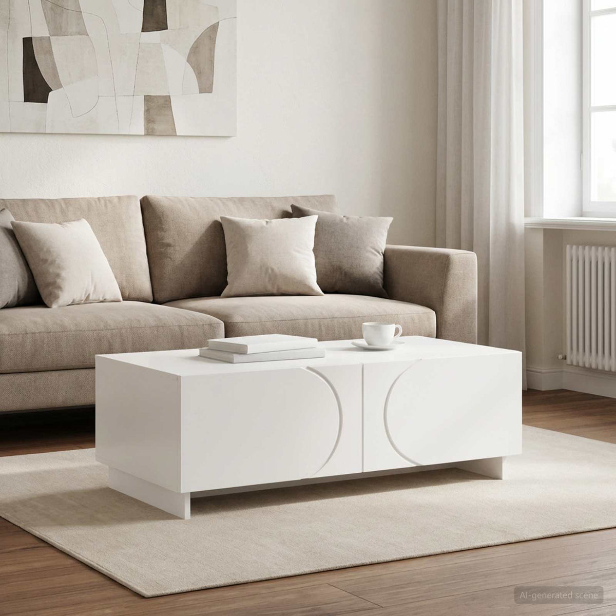 Vidaxl salontafel wit 102 x 50,5 x 35 cm bewerkt hout
