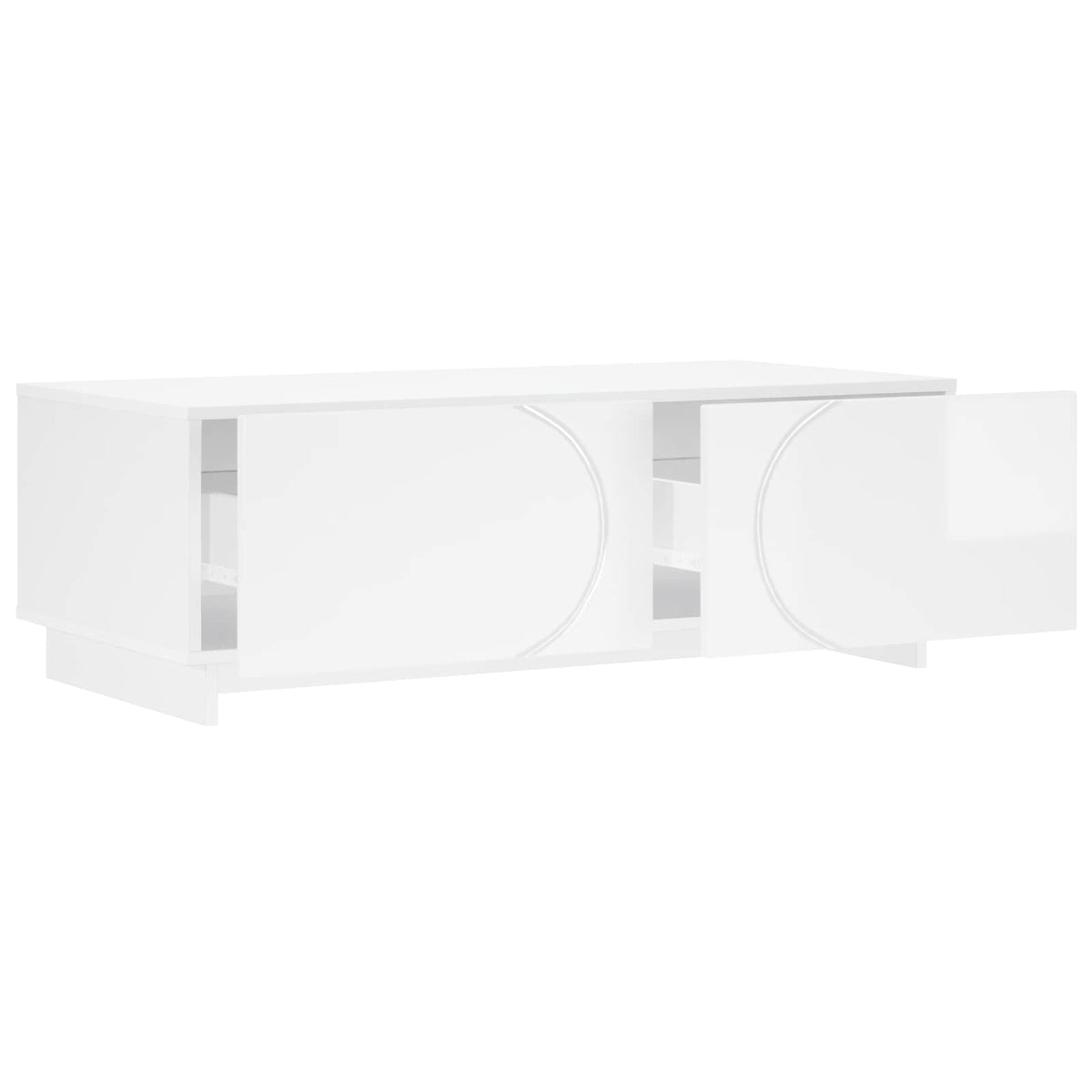 Vidaxl salontafel hoogglans wit 102 x 50,5 x 35 cm bewerkt hout