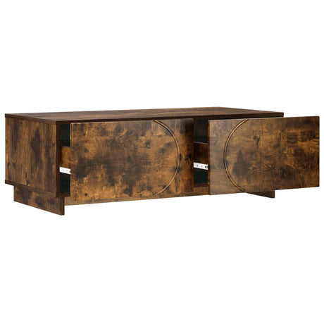 Vidaxl salontafel gerookt eiken 102 x 50,5 x 35 cm bewerkt hout