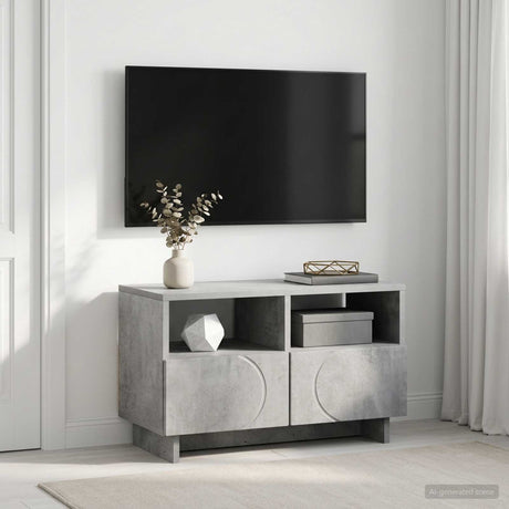 Vidaxl tv-standaard 60 x 34.5 x 40 cm betongrijs bewerkt hout
