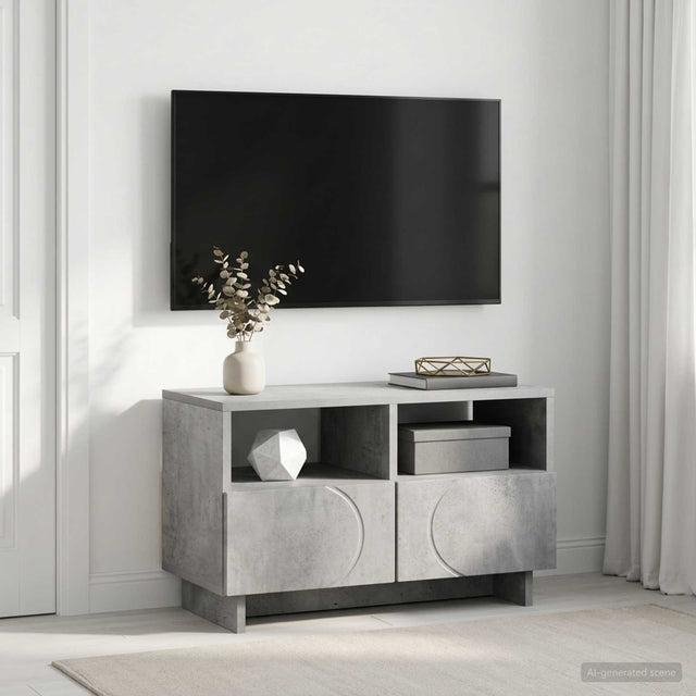Vidaxl tv-standaard 60 x 34.5 x 40 cm betongrijs bewerkt hout