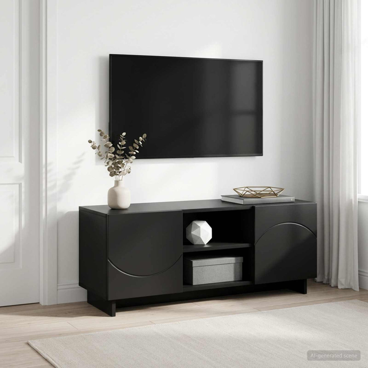 Vidaxl tv-standaard 90 x 34,5 x 40 cm zwart bewerkt hout