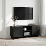 Vidaxl tv-standaard 90 x 34,5 x 40 cm zwart bewerkt hout
