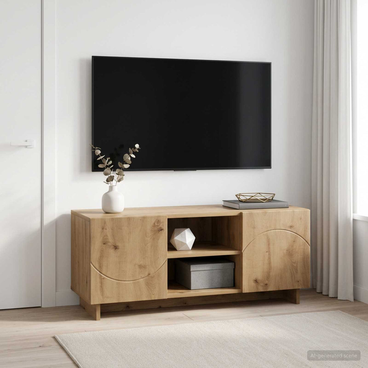 Vidaxl tv-standaard 90 x 34,5 x 40 cm artisanaal eiken bewerkt hout