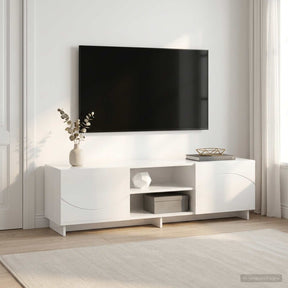 Vidaxl tv-standaard 140 x 34,5 x 40 cm hoogglans wit bewerkt hout