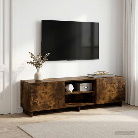 Vidaxl tv-standaard 140 x 34,5 x 40 cm gerookt eiken bewerkt hout