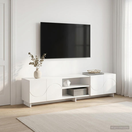 Vidaxl tv-standaard 180 x 34,5 x 40 cm wit bewerkt hout