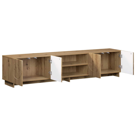 Vidaxl tv-standaard 180 x 34,5 x 40 cm artisanaal eiken bewerkt hout