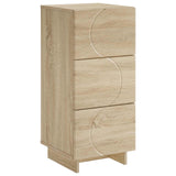 Vidaxl dressoir sonoma eiken 33.5 x 34.5 x 75 cm bewerkt hout