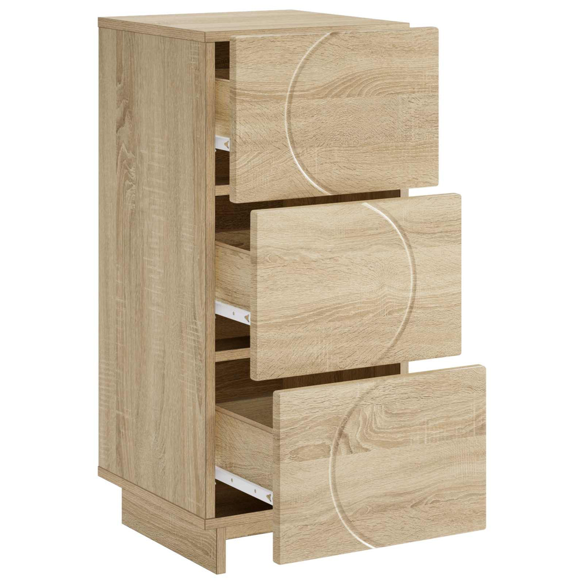 Vidaxl dressoir sonoma eiken 33.5 x 34.5 x 75 cm bewerkt hout