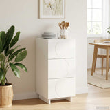 Vidaxl dressoir hoogglans wit 33.5 x 34.5 x 75 cm bewerkt hout