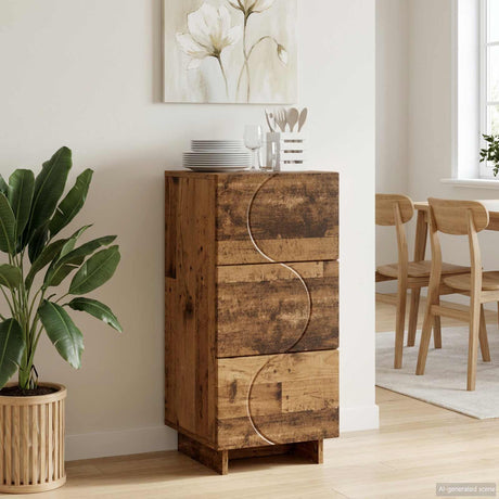 Vidaxl dressoir oud hout 33.5 x 34.5 x 75 cm bewerkt hout