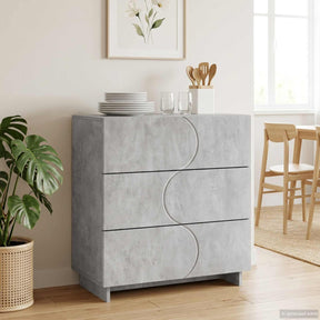 Vidaxl dressoir betongrijs 70 x 38 x 75 cm bewerkt hout