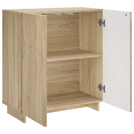 Vidaxl dressoir sonoma eiken 67 x 34,5 x 75 cm bewerkt hout