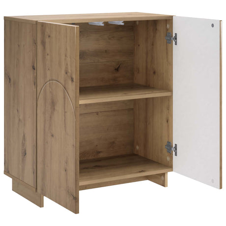 Vidaxl dressoir artisanaal eiken 67 x 34,5 x 75 cm bewerkt hout