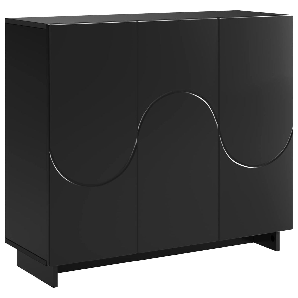 Vidaxl dressoir zwart 85,5 x 31 x 75 cm bewerkt hout