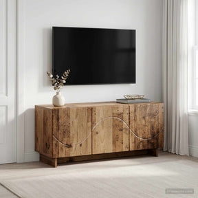 Vidaxl tv-meubel 90 x 34,5 x 40 cm oud hout bewerkt hout