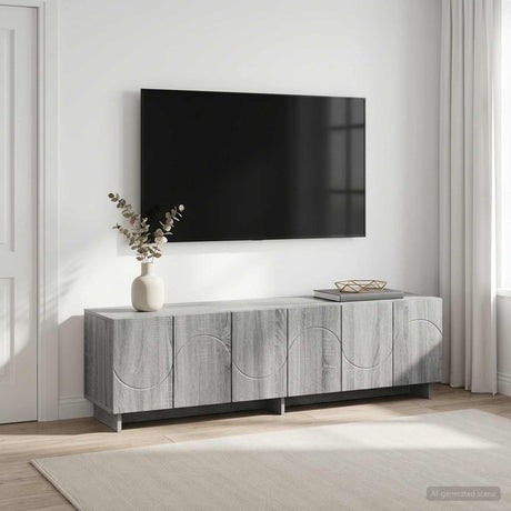 Vidaxl tv-meubel 140 x 34,5 x 40 cm grijs sonoma bewerkt hout