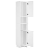 Vidaxl badkamerkast hoogglans wit 36.5 x 38 x 180 cm bewerkt hout