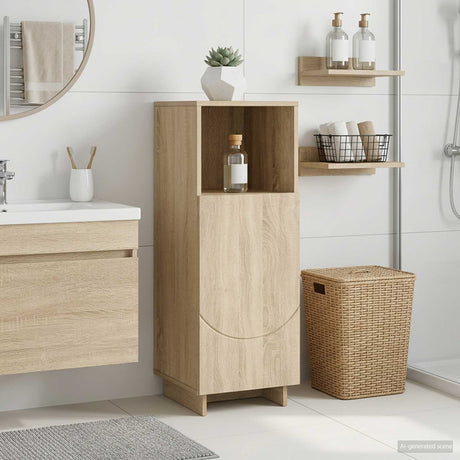 Vidaxl badkamerkast sonoma eiken 36,5 x 38 x 95 cm bewerkt hout