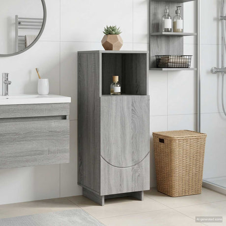 Vidaxl badkamerkast grijs sonoma 36,5 x 38 x 95 cm bewerkt hout