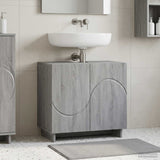 Vidaxl badkamerkast grijs sonoma 60 x 41 x 58 cm bewerkt hout
