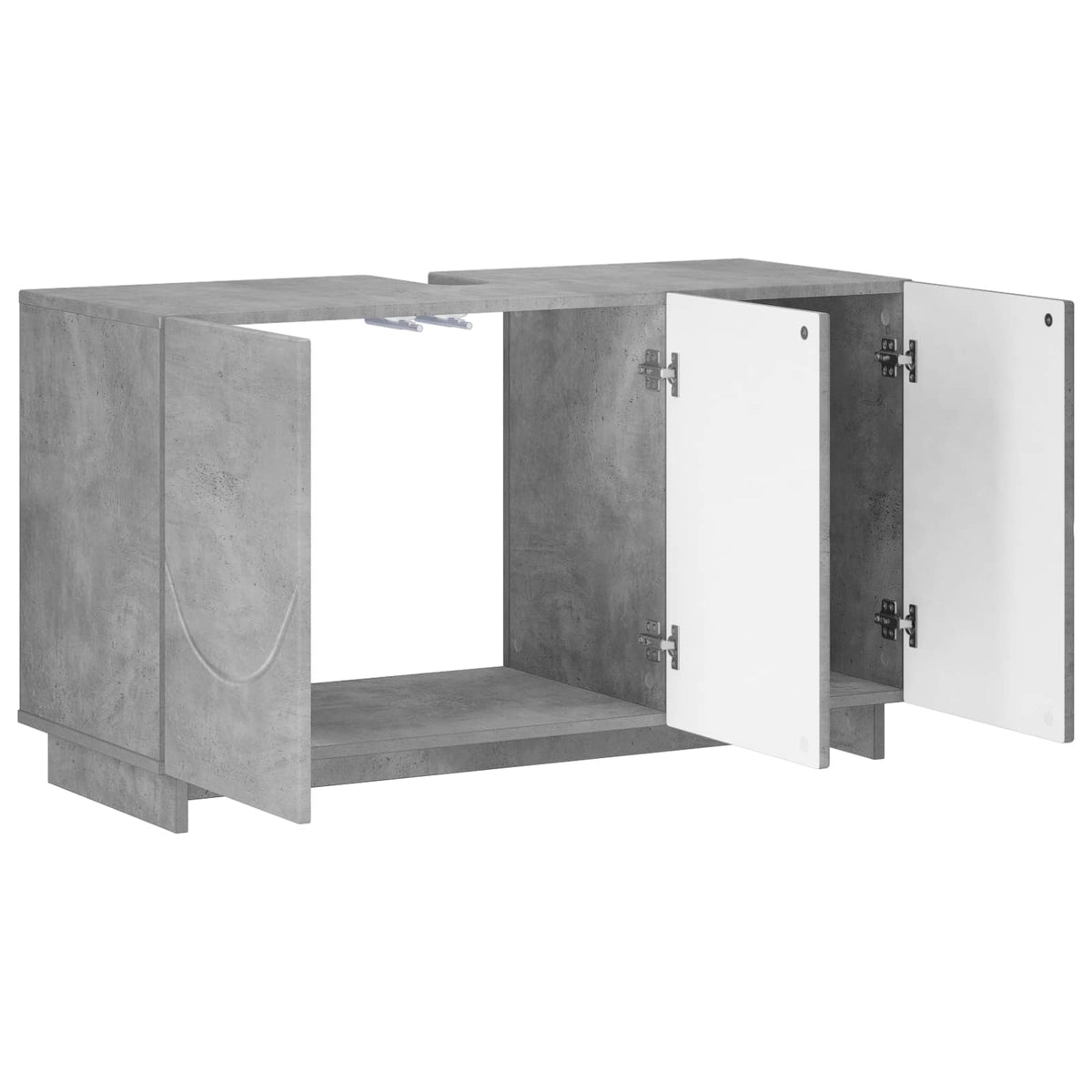 Vidaxl badkamerkast betongrijs 101 x 41 x 58 cm bewerkt hout